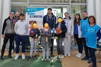 Animation Basket en Pédiatrie avec l'Association Premiers de Cordée le 15 janvier 2024 dans le cadre du sport à l'hôpital