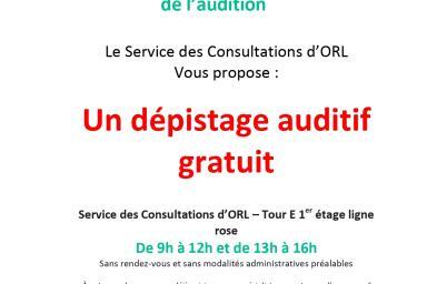 Affiche de la journée nationale de l'audition