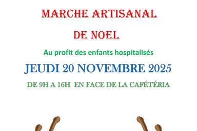 Affiche concernant le marché de noël organisé par l'association Les Petits Soins