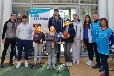 Animation Basket en Pédiatrie avec l'Association Premiers de Cordée le 15 janvier 2024 dans le cadre du sport à l'hôpital - Agrandir l'image 1 sur 4, fenêtre modale