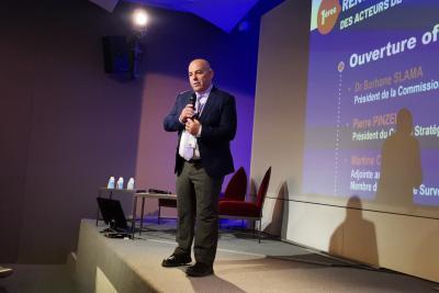 Discours d'ouverture de Pierre Pinzelli, Président du Comité Stratégique de Groupement, lors des premières rencontres des acteurs de santé de Vaucluse le 12 avril 2024 - Agrandir l'image 2 sur 13, fenêtre modale