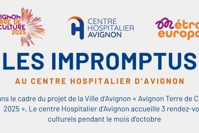 Affiche pour les impromptus au centre hospitalier d'avignon - Agrandir l'image, fenêtre modale