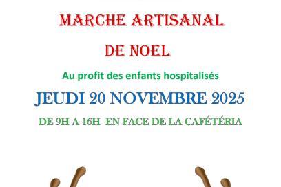 Affiche concernant le marché de noël organisé par l'association Les Petits Soins - Agrandir l'image, fenêtre modale