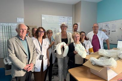 Photos de professionnels avec des coussins microbilles - Agrandir l'image, fenêtre modale