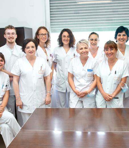 Photo d'équipe souriante 