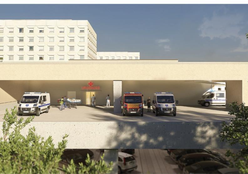 illustration d'architecte concernant les urgences - Agrandir l'image, fenêtre modale